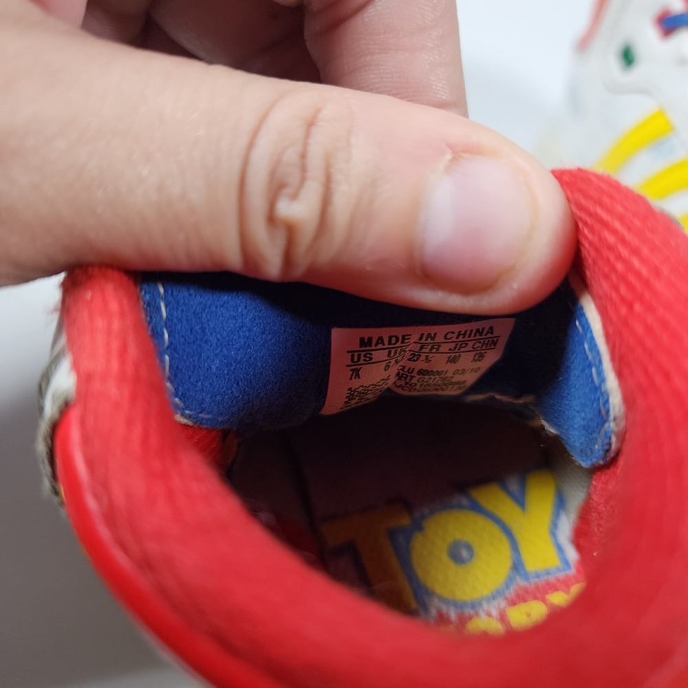 Adidas Toy Story Shoes High Top Youth Size 7 Toy Story Collaboration Woody Buzz - Picture 6 of 9